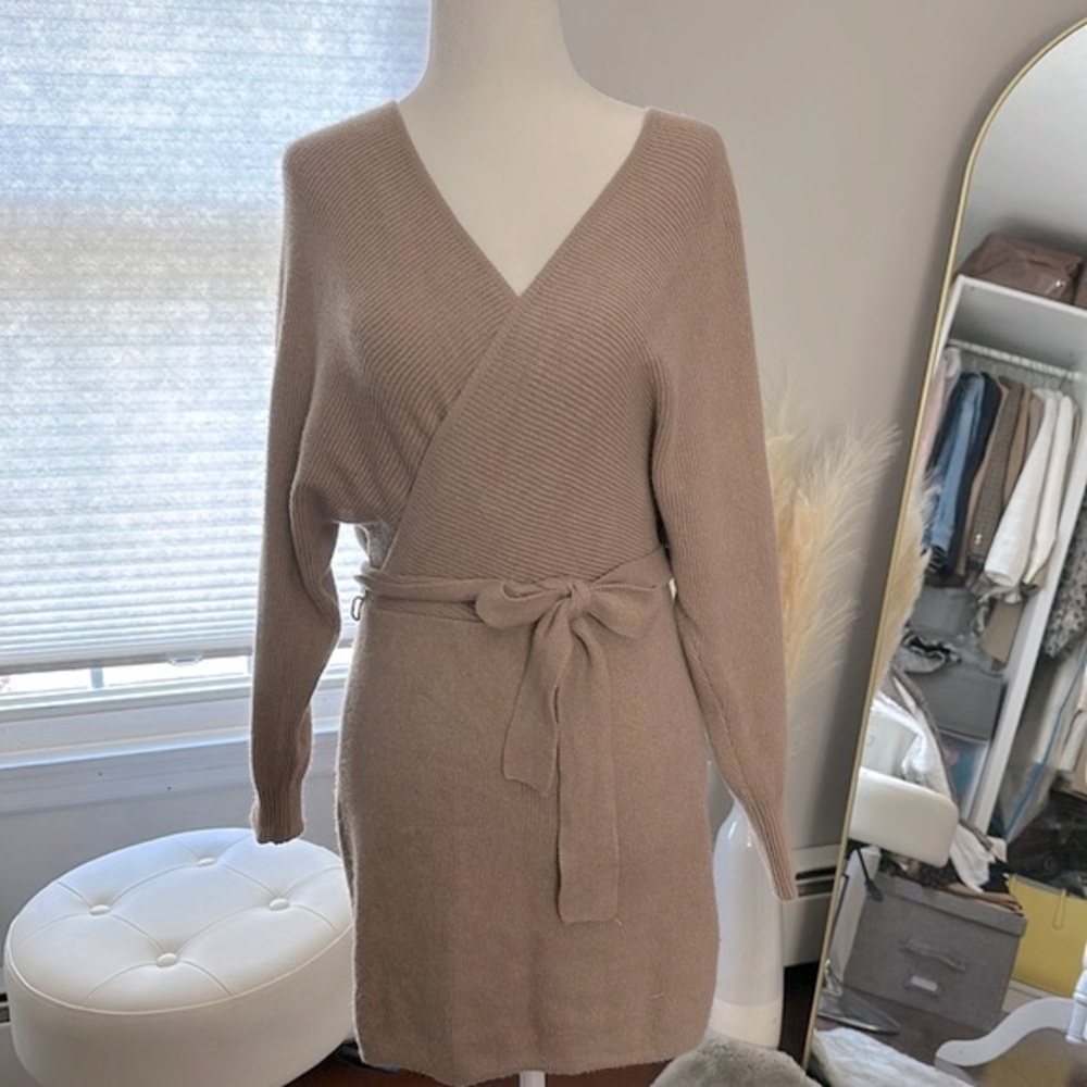 Francesca’s Tie-waist Sweater Dress